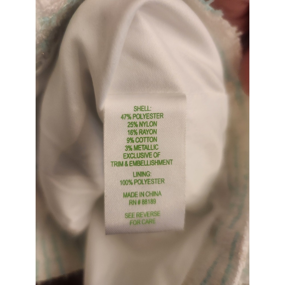 Lilly Pulitzer Green Gold Crystal Water Boucle Lurex Cropped Lia Jacket Blazer 8 - Picture 7 of 7